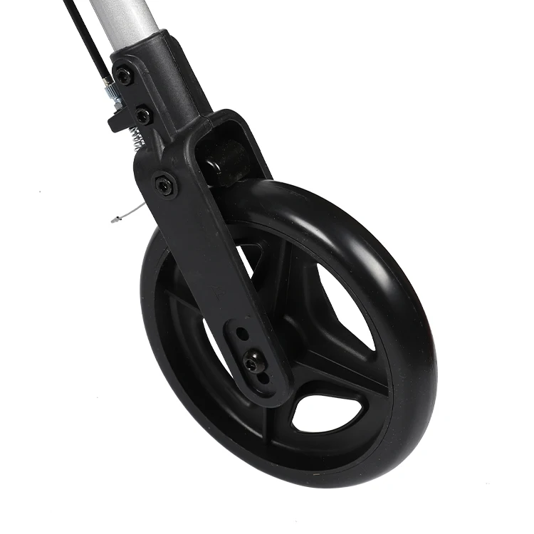 Manufacturer elderly people steel aluminum metal folding seats rollator walkers with four wheels