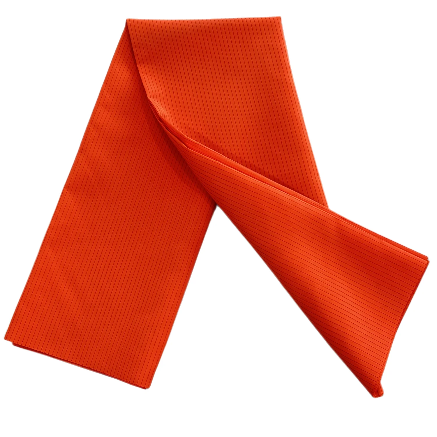 Orange 5mm Stripe High Quality Esd Fabric Poly Yarn Clothing Fabrics Antistatic Safety For Electronics Factory Uniform