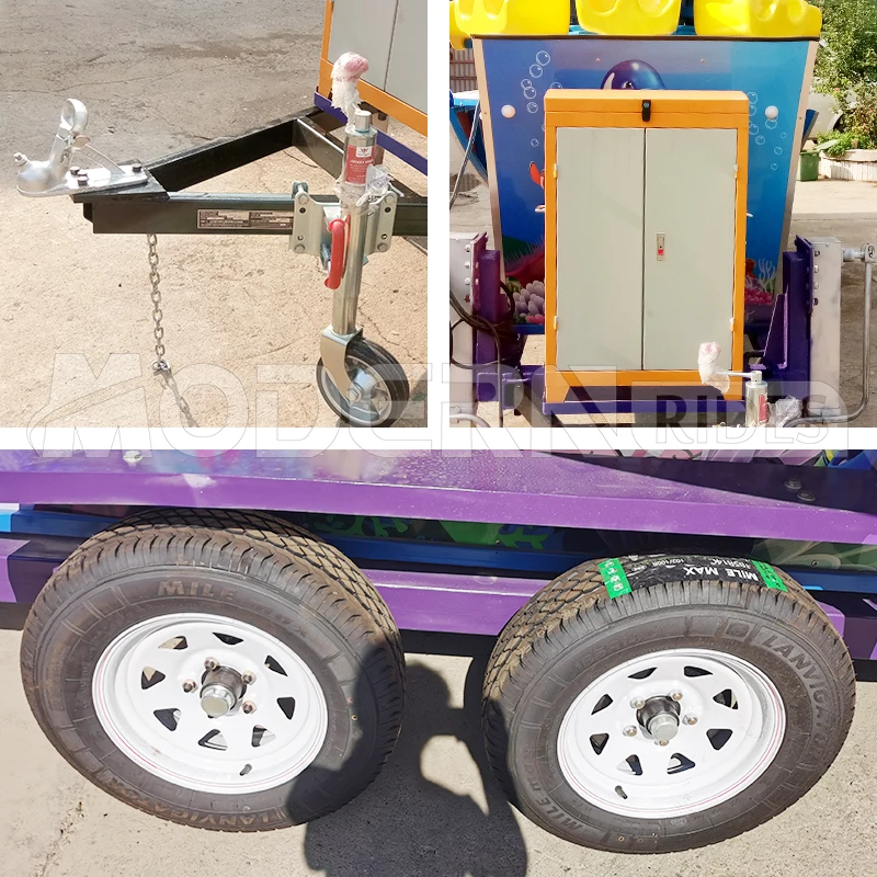 Newest design trailer flying car carnival games kids popular amusement park rides octopus flying car for sale