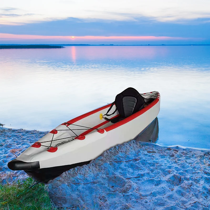 TOPKO Customized PVC Two Person Inflatable Sea Kayak Thickened Hull Hovercraft Inflatable Canoe Rafting Boat Kayak
