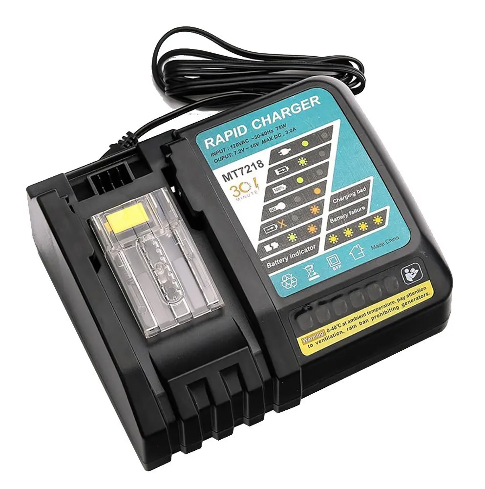 Battery Charger DC18RC DC18RA Compatible with Ma ki ta 14.4V-18V LXT Lithium-ion Battery BL1815 BL1830 BL1850 BL1820B BL1860
