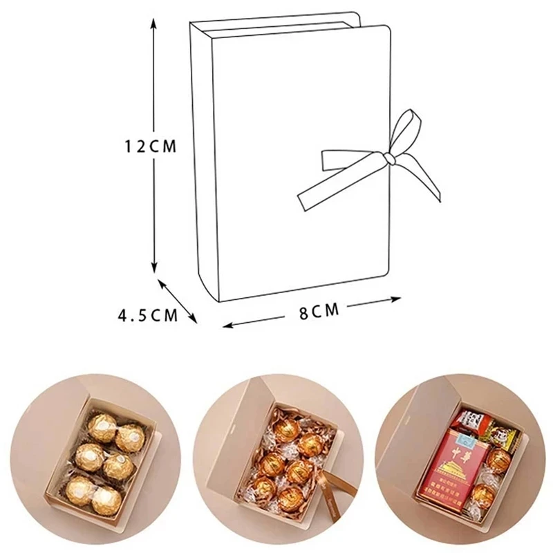 CL038 Book Shape Merry Christmas Candy Boxes Bags Santa Claus Gift Box Party Decoration Supplies Christmas Cookie Box