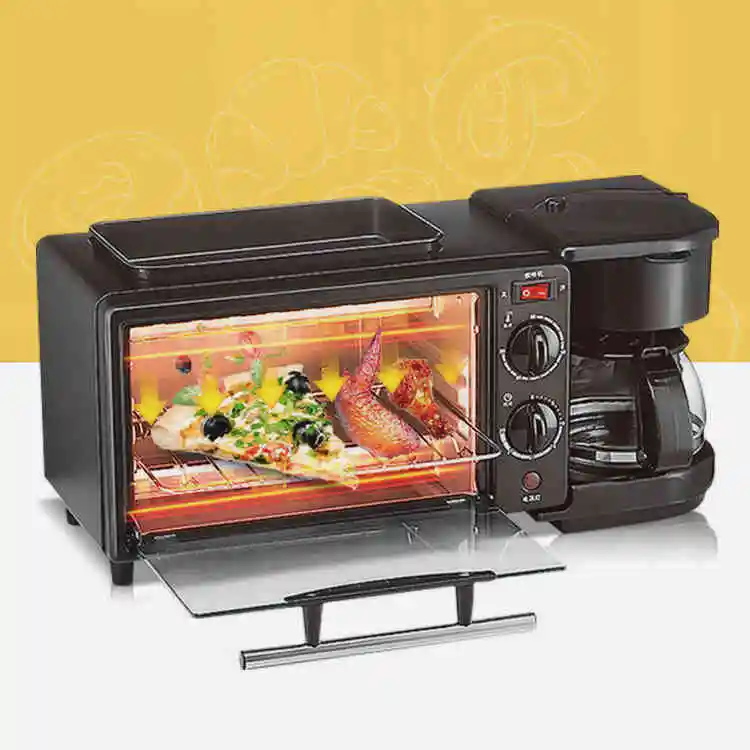 Домашнее использование 3 в 1, кофе-тостер, машина для приготовления завтрака для хлеба, торта, китайское производство, печь для выпечки