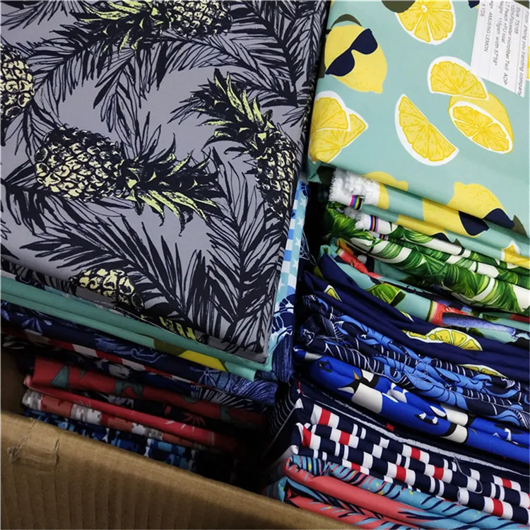 
wholesale twill peach skin 100% polyester microfiber printed swimming shorts fabric cheap price 