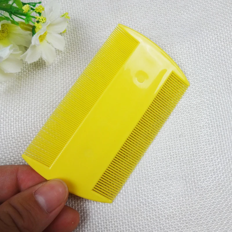 Customized Ultra-Dense Double Sided Plastic Kids Flea Cleaning Comb Anti Grate Fine Tooth Grooming Lice Removal For Cats Dogs