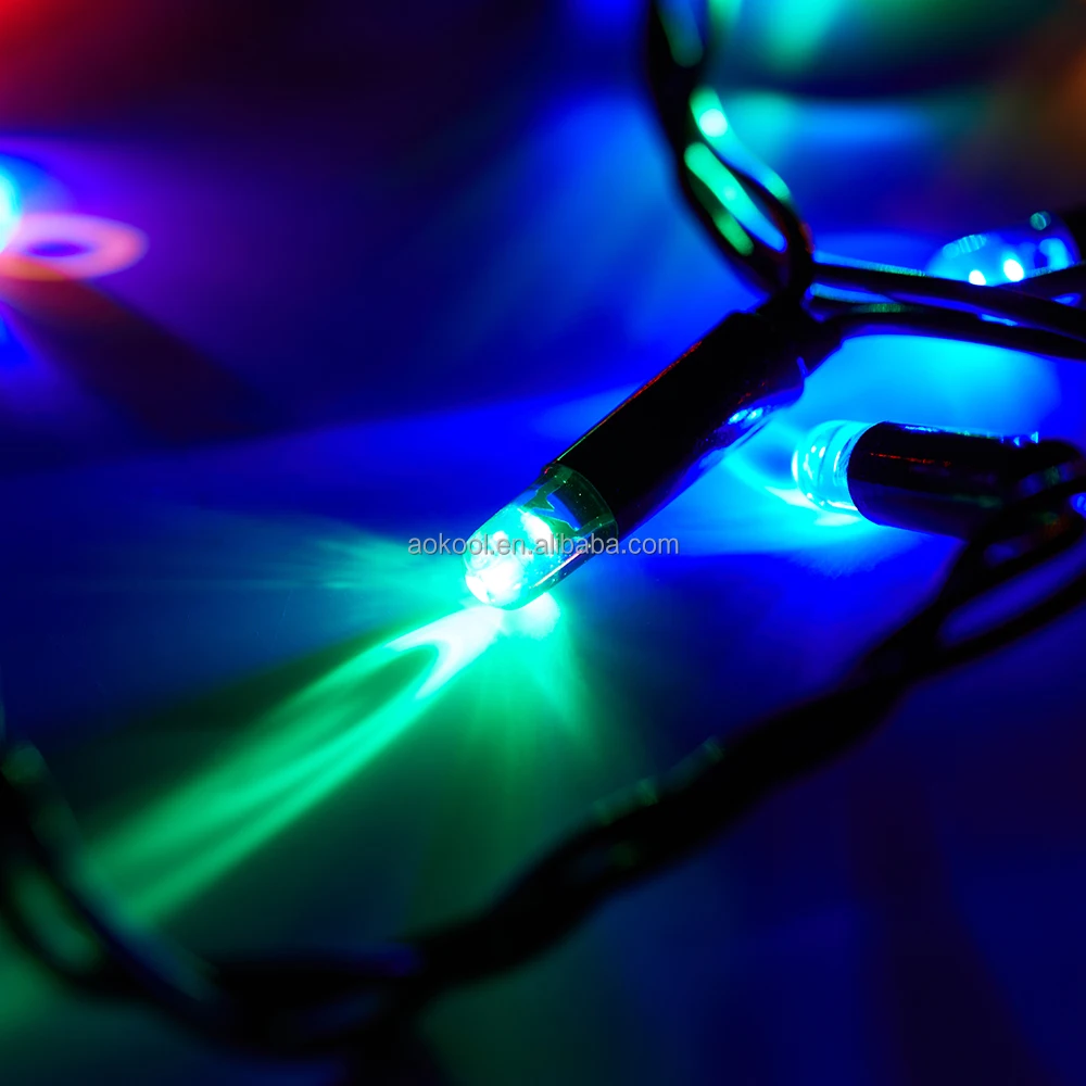 Outdoor Garland light String Xmas Decoration RGB Color Rubber Fairy lights