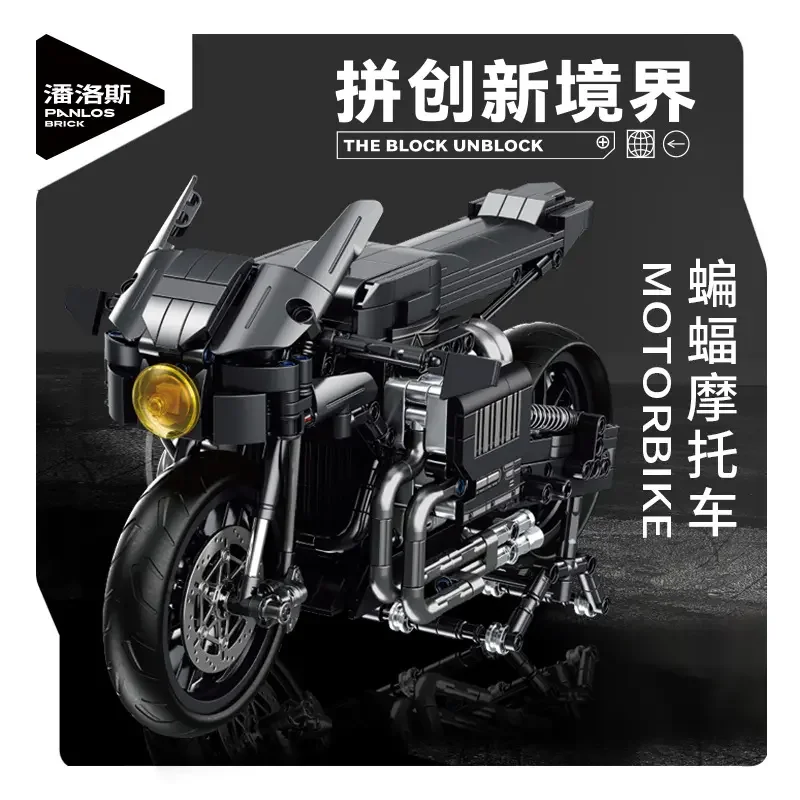 Penrose 672009 Batmaned Motorcycle Building Blocks toys Vehicle Car Boys Toys Fit High-Tech Bricks  DIY Kid Gift 1080Pcs