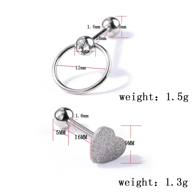 Body Jewelry Stainless Steel Free Love Lip Rings