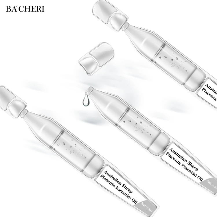 Private Label Skin Care Organic Anti Aging Anti Wrinkle Moisturizing Sheep Placenta Vitamin E Skin Repair Ampoule Face Oil