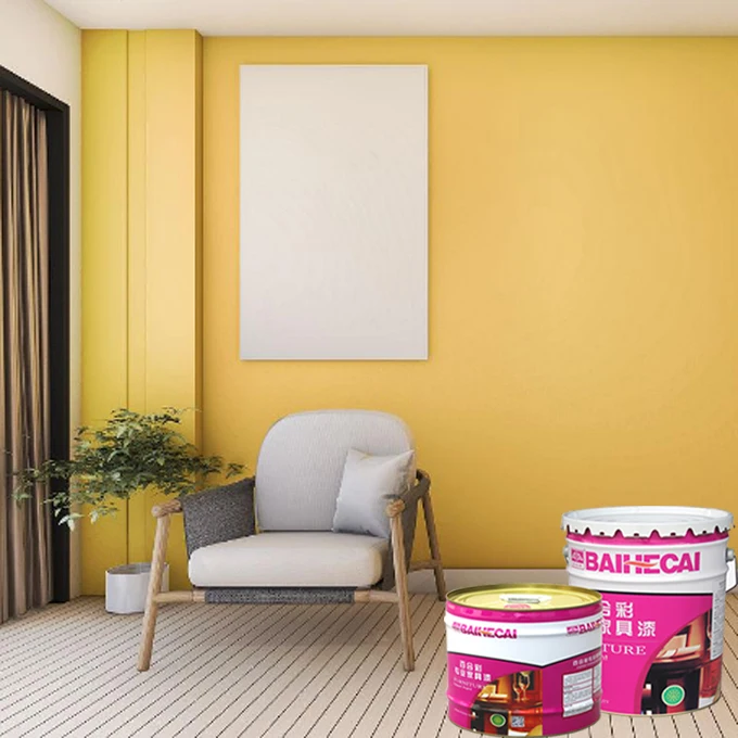 Polyurethane Solid Color Primer wood paint with High Gloss and Good Leveling For Wood Furniture