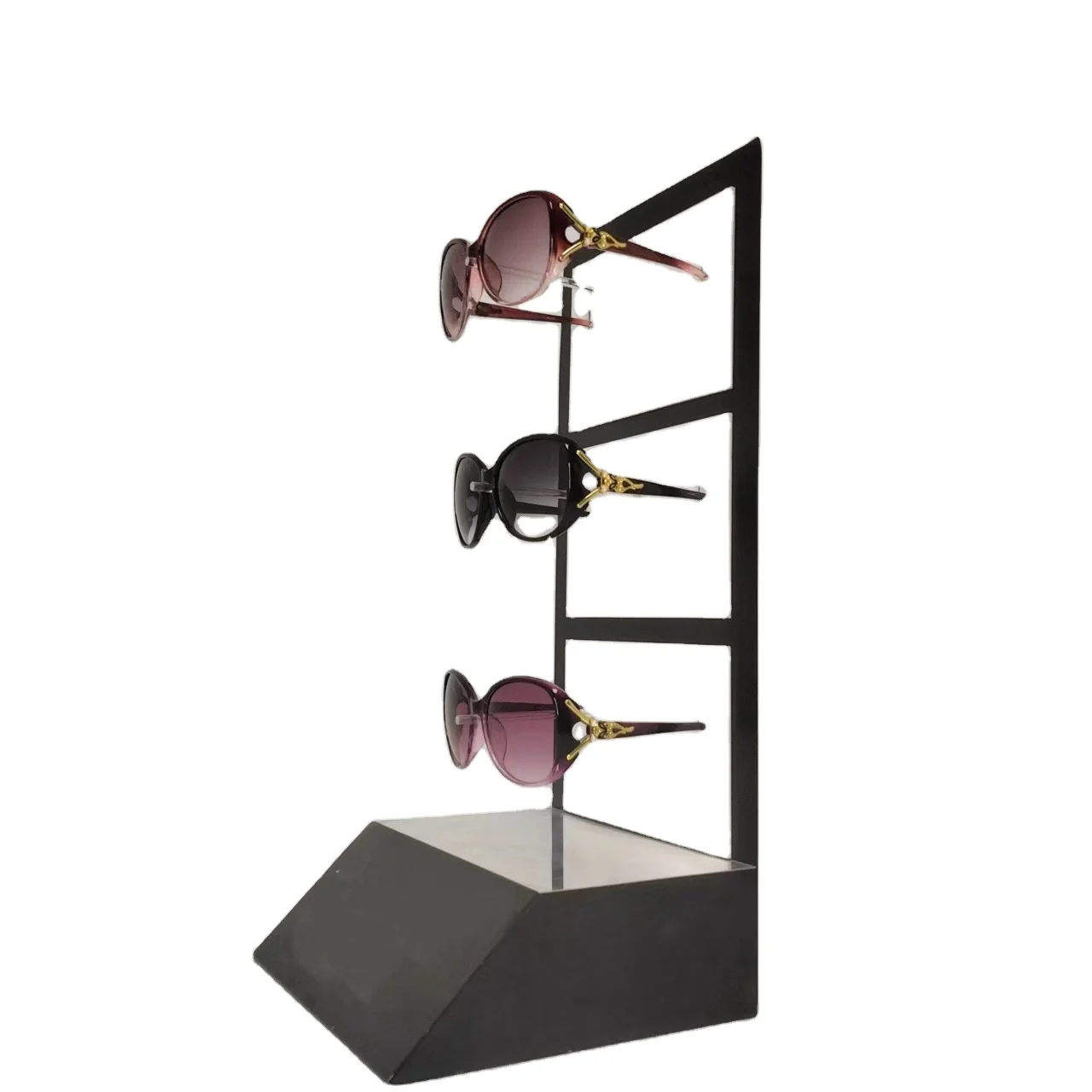 Custom Logo Wood and  Acrylic Fashion Eyewear Display Rack Customized Design Eyeglasses Display Stand