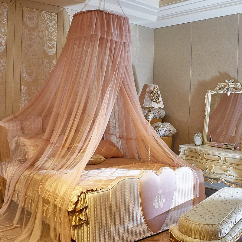 Индивидуальная кровать, сетчатый навес, палатка, уютная драпировка, роскошные навесы, круглая подвесная потолочная кровать, москитная сетка