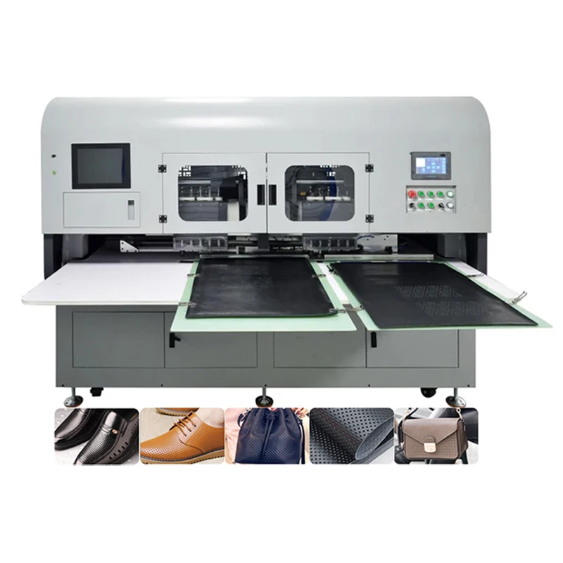 CNC high speed auto car seat leather hole machine Creasing and leather substance perforating machine for sale