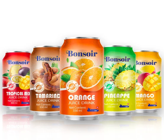 FACTORY DIRECTLY SALE TROPICAL ANANAS MANGO GUAVE TAMRING BONSOIR FRUIT JUICE BRAND PRODUCED IN VIETNAM