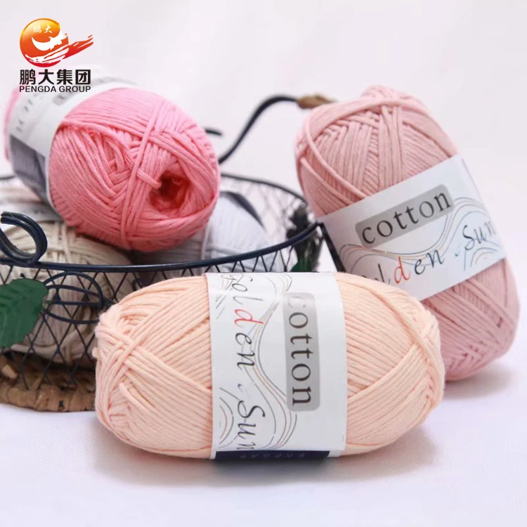 pure crochet worsted commbed trapillo weaving 8ply 100% cotton yarn