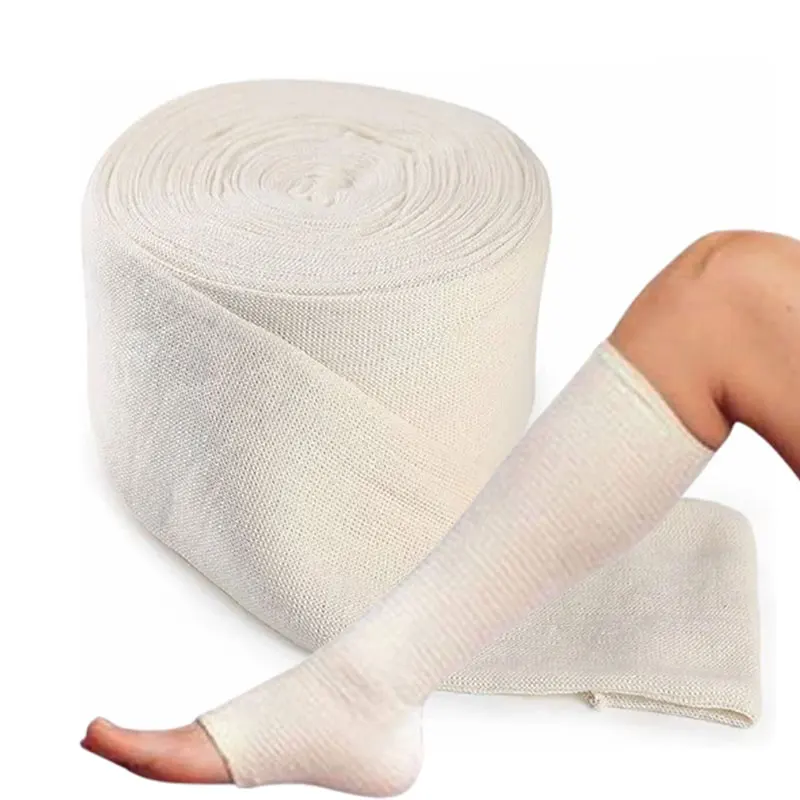 Medical Sports Rubber String 100%cotton Tubular Support Stockinette Tubular Bandage