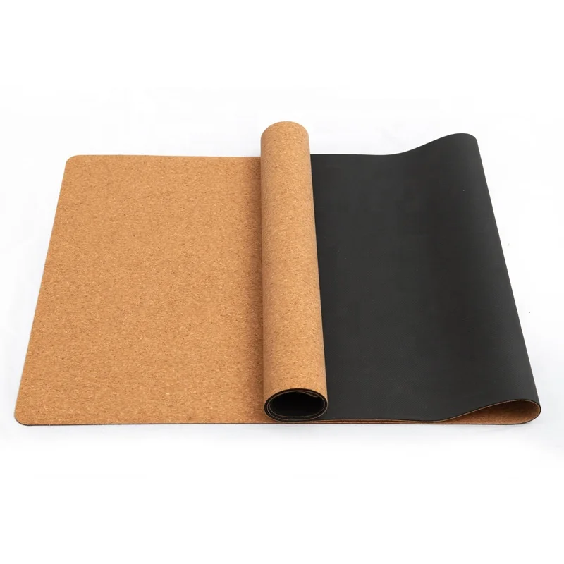 REALMAN Hot selling home exercise premium quality custom logo Non-slip Natural Cork Yoga Mat
