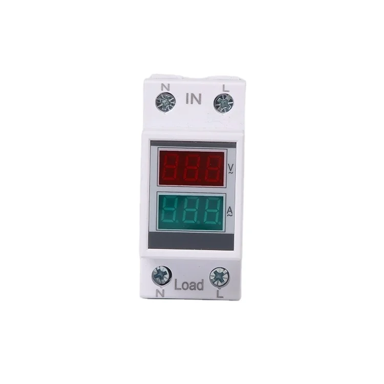 
LED Display ,Single phase Digital Ammeter Voltmeter, Rail type 