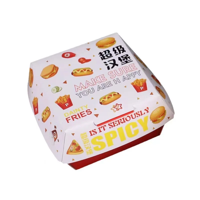 Top-ranking suppliers banking hamburger bread wrapping paper box with  custom your own logo