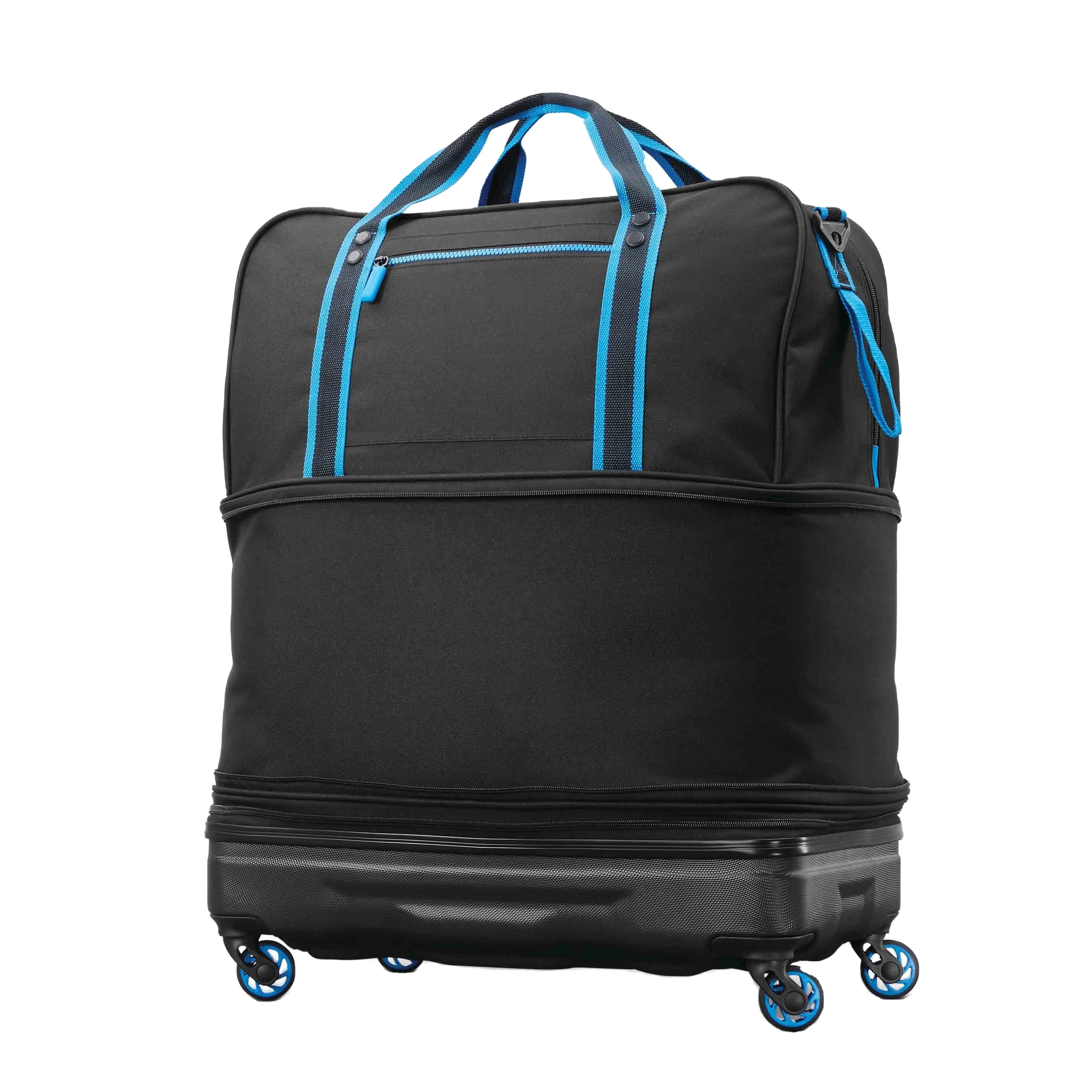 New Style Hybrid Rolling Duffel Travel Bag Camping Travelling Luggage Bags Expanding Capacity with Trolley