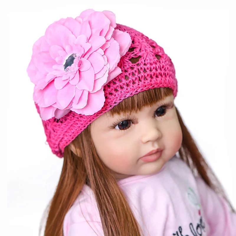 wholesale lifelike silicone cloth body real toddler doll toy 60cm soft vinyl realistic newborn boy girl baby reborn dolls