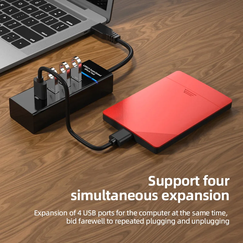 New 4 Ports Usb c hub Portable High Speed Usb Docking Station Usb 3.0 Hub