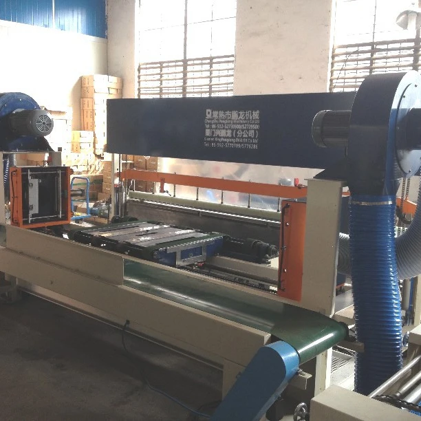 
Automatic Heat Shrink wrapper Machine to Pack Fabric Rolls By P.E. Film 