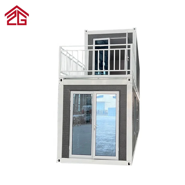 America-style Cheap Double-decked Prefab Mobile Homes Container House Modern Hotel CG Customizable Sandwich Panel Shop Window