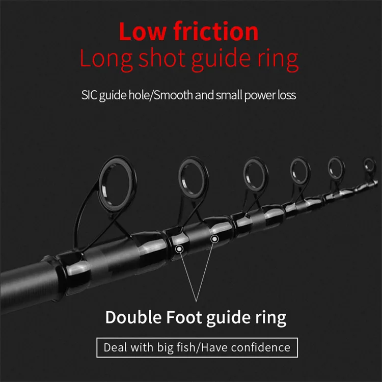 Wholesale Fishing Gear Throwing 5/6/7/8 Sections telescoping fishing rods carbon fibre high quality fishing rod
