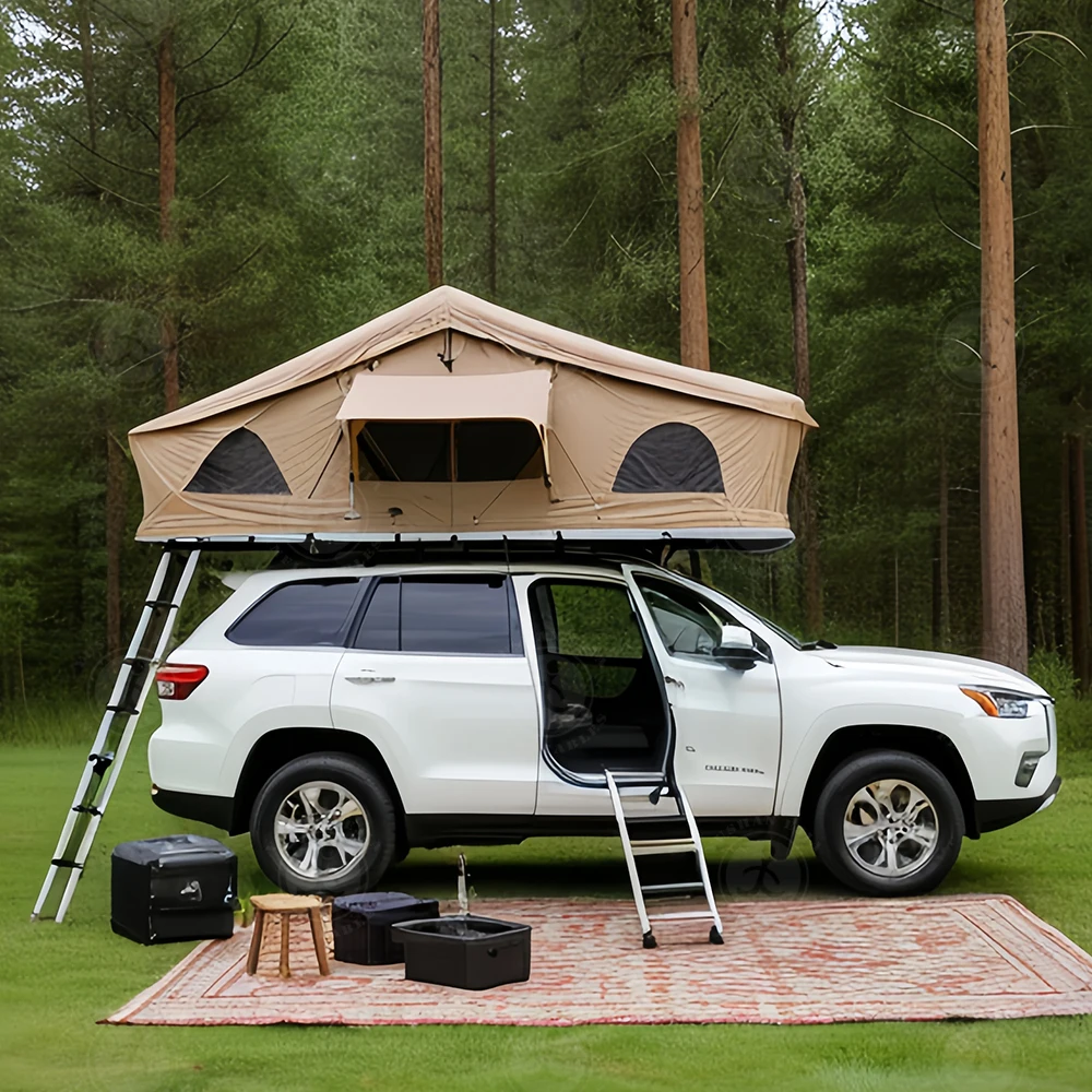 New Design Camping Car Rooftop Tents Soft Cover hard shell aluminum Inflatable Roof Top Tent