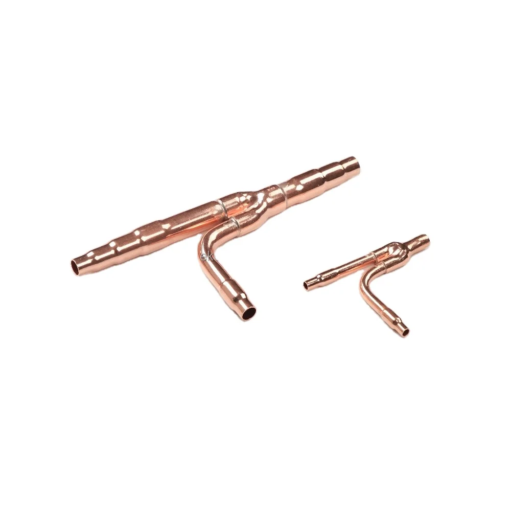 High quality  copper Y branch copper pipe or Copper Disperse Pipe Fitting for central air conditioner