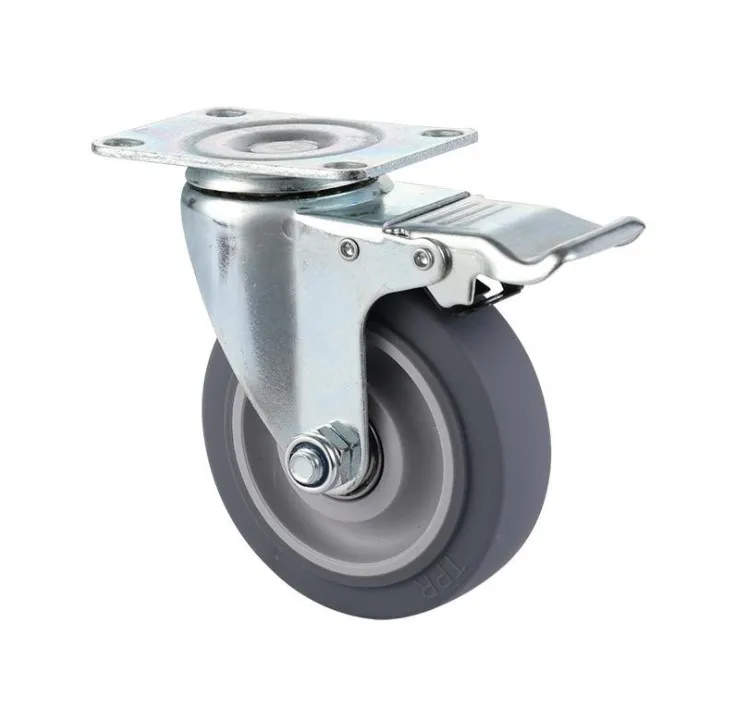 Сталь total braked TPR касторовый Супермаркет товары полка подвижные Кастер