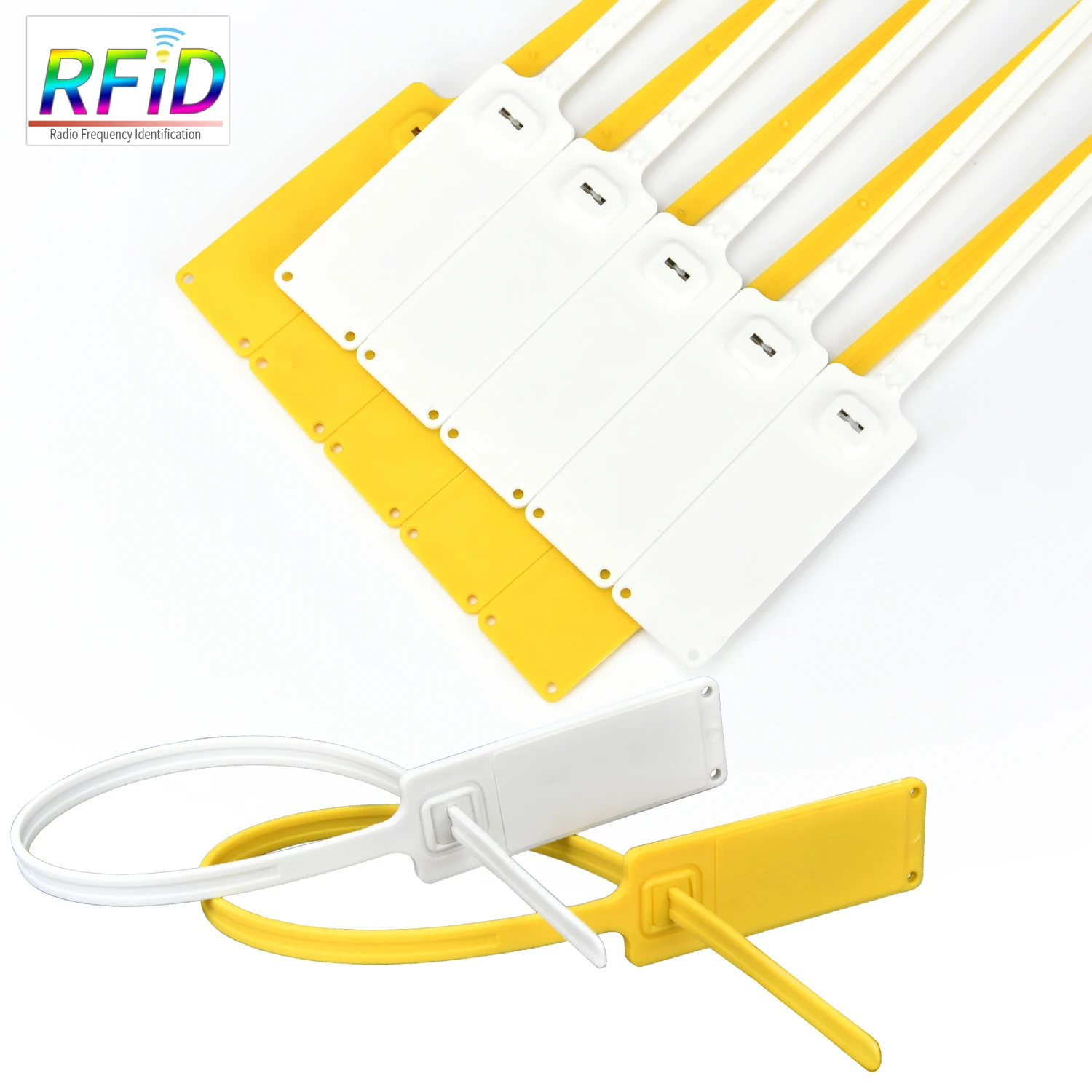 High Security RFID Plastic Seal Tags  Electronic Tamper Evident Shipping Seal Pull Tite Zip Ties