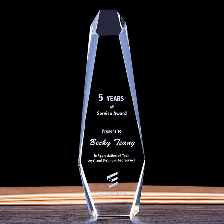 Crystal Awards Crystal Engraved Glass Trophy Awards Award For Souvenir Custom Trophy Custom Music Trophies