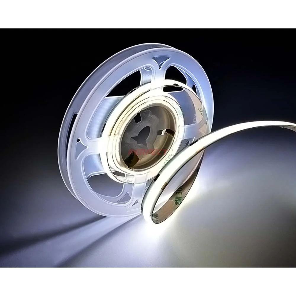 Смарт-освещение на заказ светодиодные полосы Cri90 высокой плотности 480 светодиодов 11 Вт Cob ленты 24 В IP20 IP65 силиконовые белые