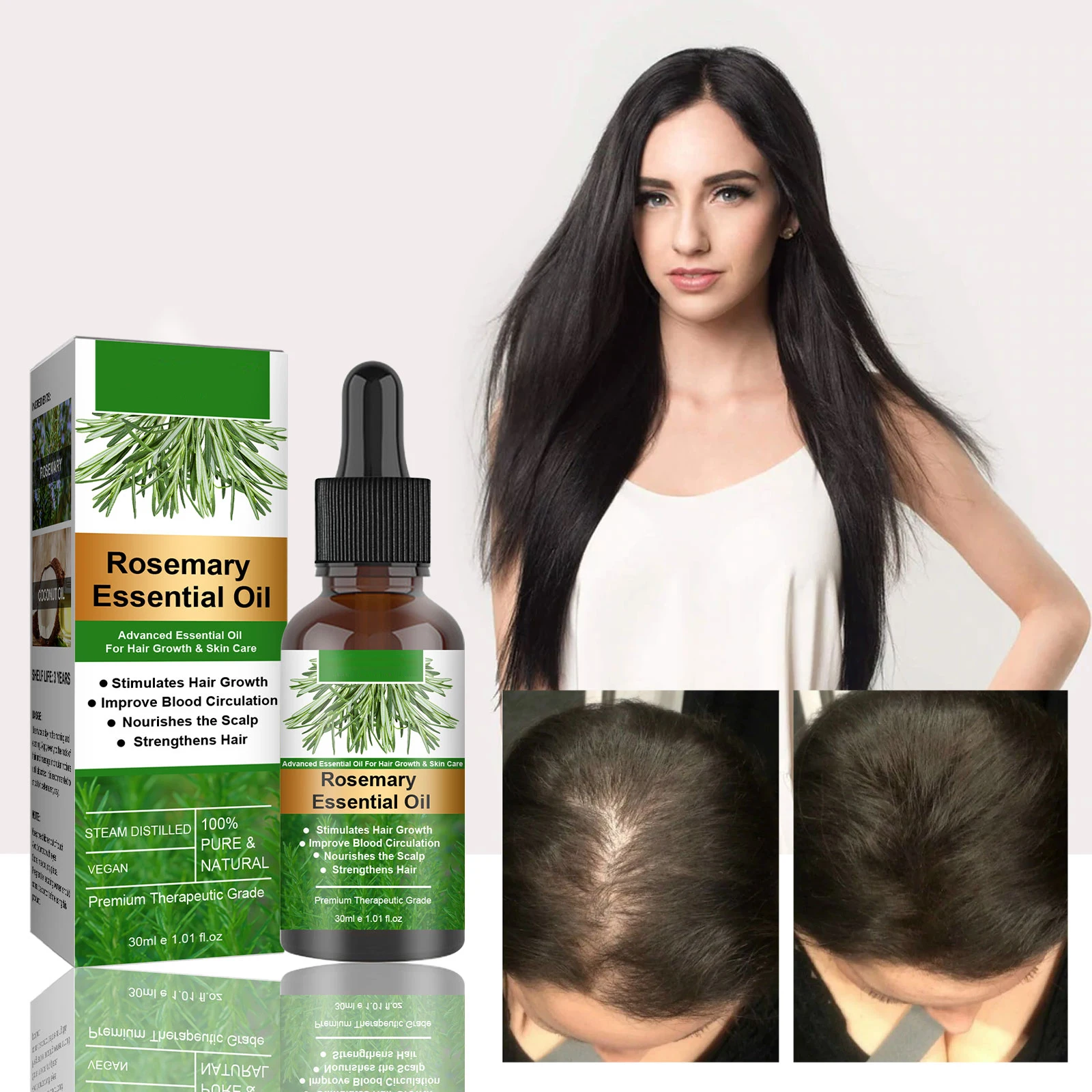 High Quality 100% Natural Rosemary Essential Oil Hair Accelerate Growth Hair care Products For Black Women