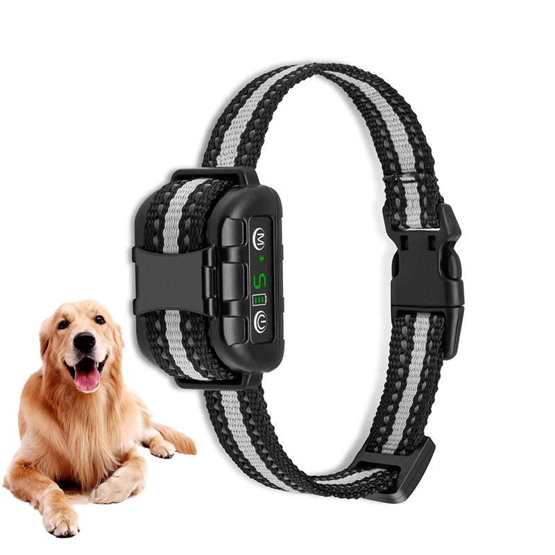 Amazon Hot Pet Training Device Humane Dog Bark Control Shock Collar Black