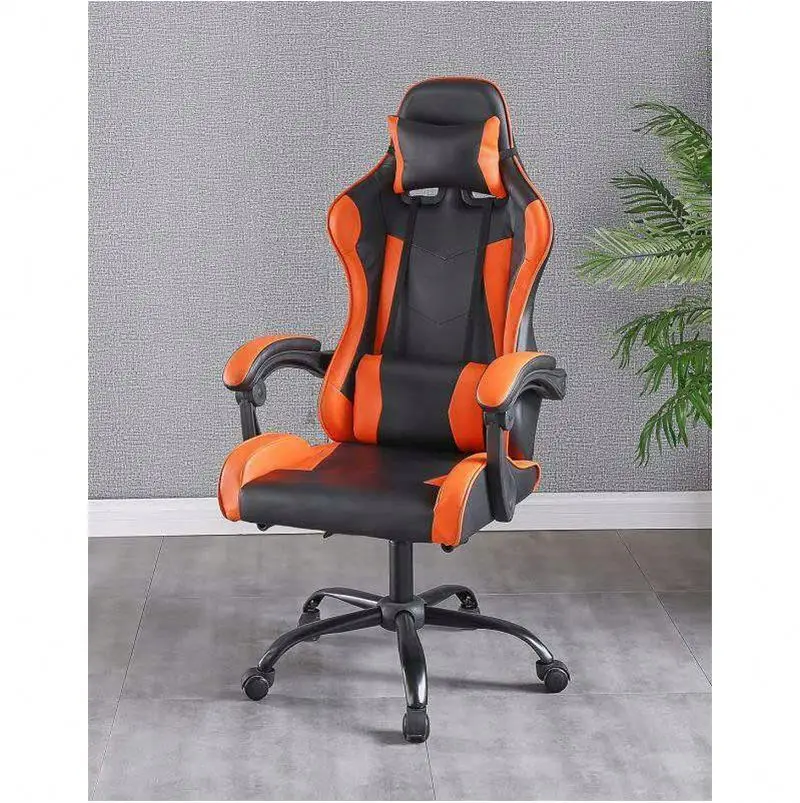 Reclining Gaming Chair With Footrest Sillas Gamer Reforzadas Mas De 100 Kg Steering Wheel Stand Swivel Video Rocker Floor