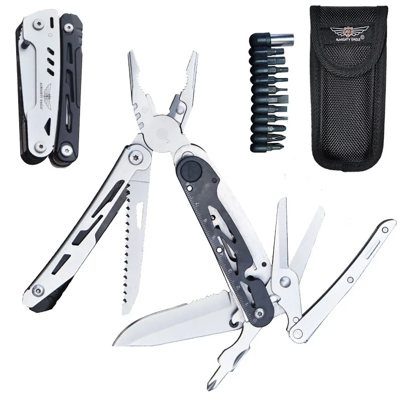 Multi Tool Pocket Knife Camping Accessories Survival Gear Scissors Screwdriver Folding Pliers