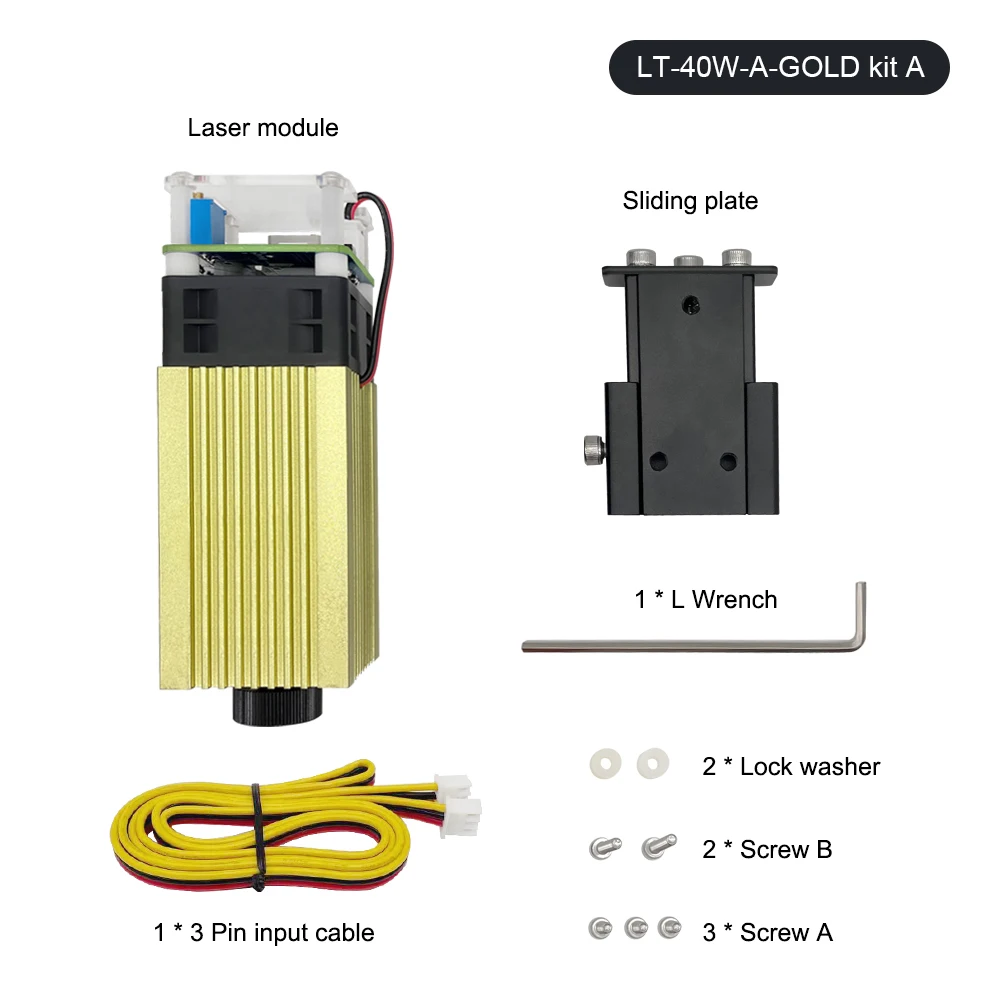 LASER TREE 450nm Blue 40W Laser Module 5W Optical Power Laser Head for CNC Engraving and Cutting Machine DIY Tools