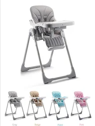 Manufacturers provide pu/knitting pp chairs baby feeding dinner high chair