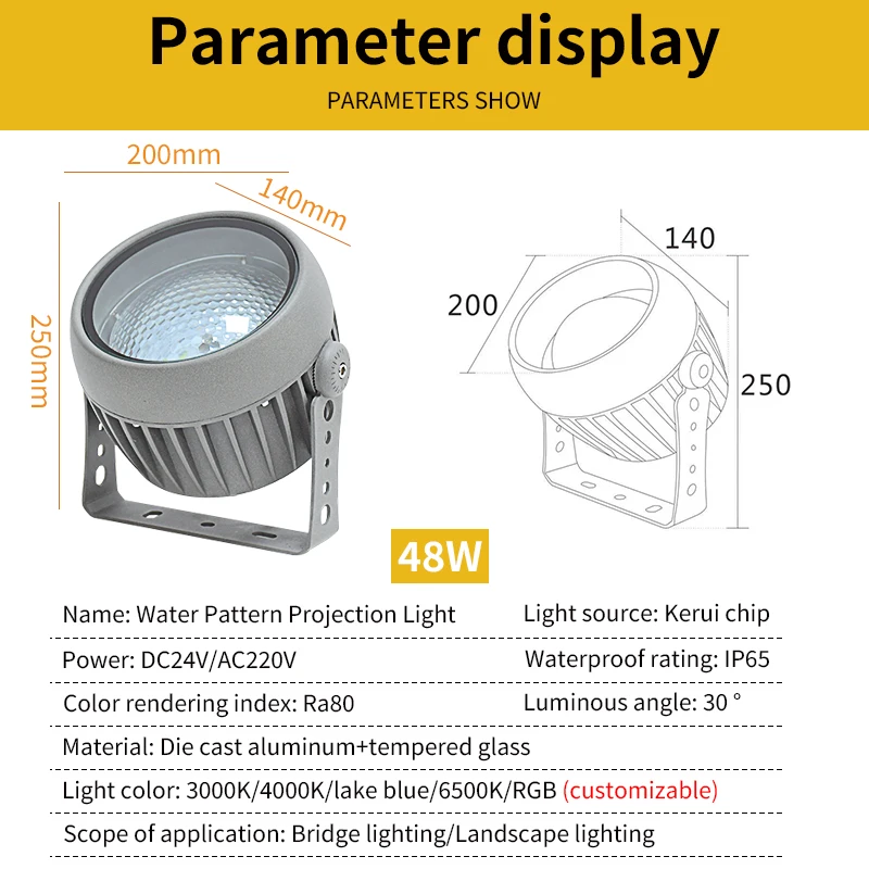 Outdoor Ip65 Waterproof Building Exterior Tree Lighting Led Flood Light Wall Washer Light