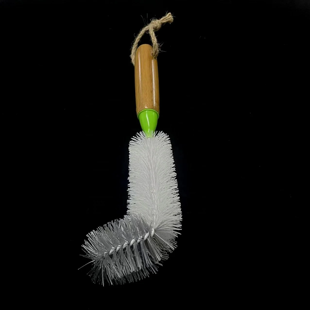 Accept customization Laser printing logo Soft Long Bottle Cleaning Brush Foam Wine Glass Bar Cup Brush