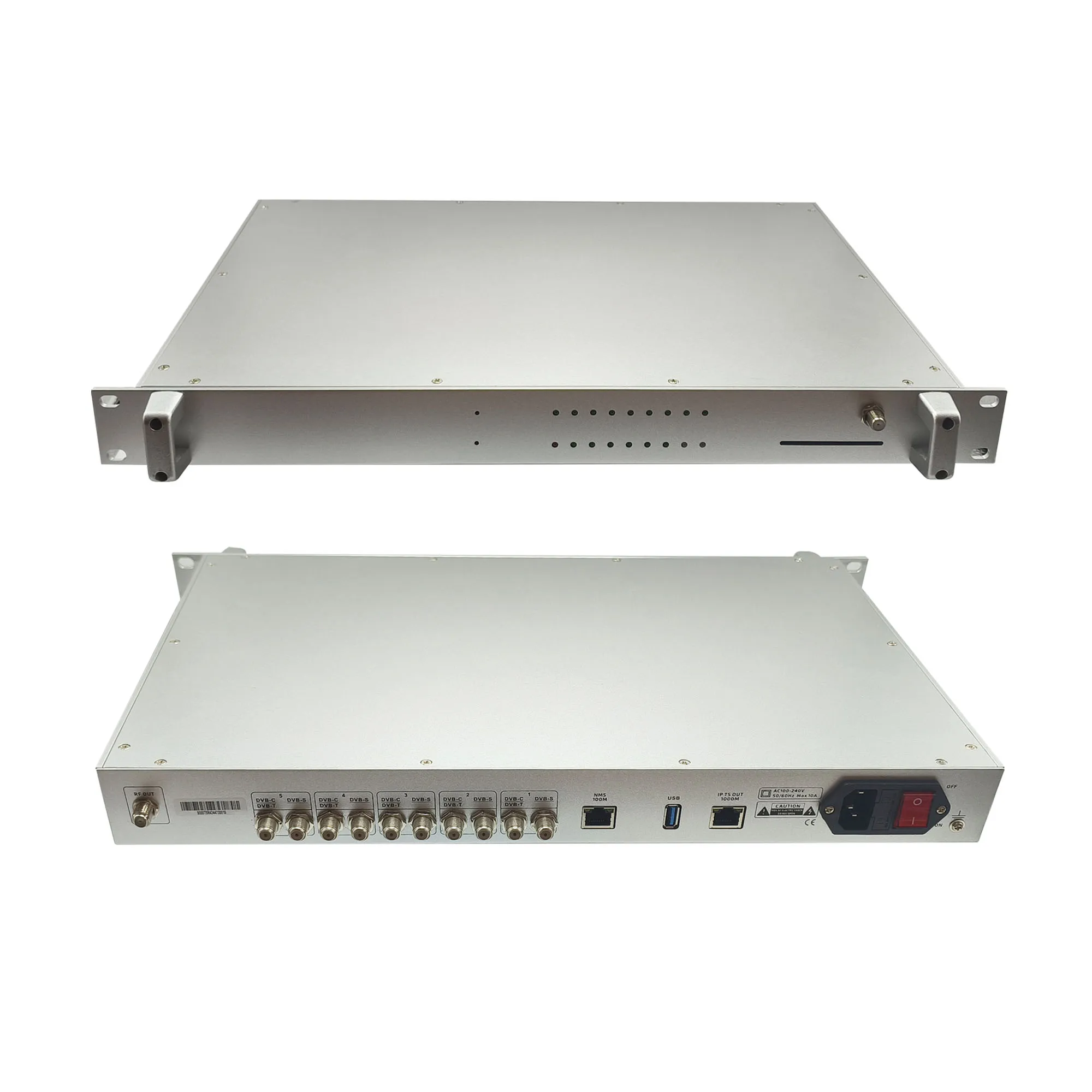 Satellite Signal Receiver 5-Channel Tuner to RF Satellite to IP DVB-S2 DVB-T T2 DVB-C ISDBT to DVB-T Modulator