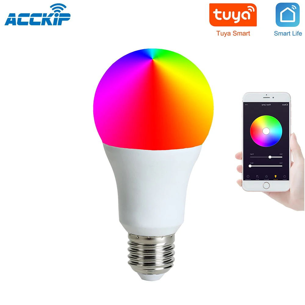  ANPU лампад Led Wi-Fi подключение Tuya E27 лампы работать с Alexa и Google Home Smart LED лампочки RGBCW многоцветные высокое