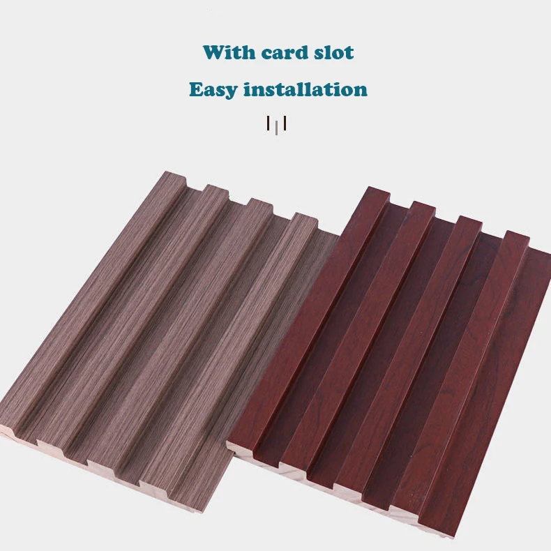 Solid Home Walls Board Vertical Decor Wooden Paneling Cladding Interior Design Ceiling Fluted 3D Decorative Pvc Wood Wall Panel