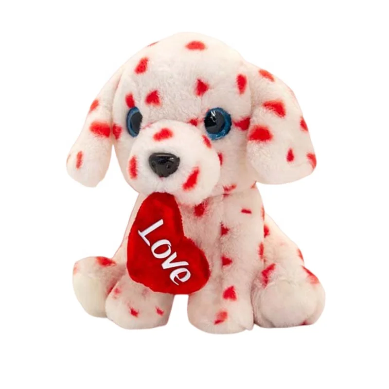 Hot sale Valentine Plush Stuffed Dog With Heart I Love You Soft Toy For Gifts And Girl Friend