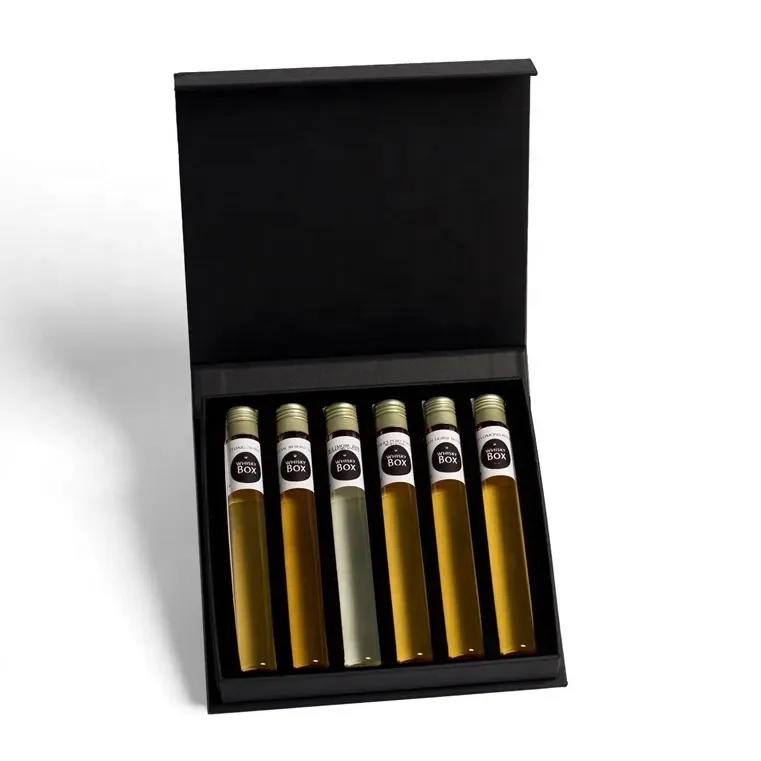 Custom Tequila Luxury Spirit Drink Champagne Liquor Whisky Red Wine Tasting test tube Glass Bottle Gift Packaging Box