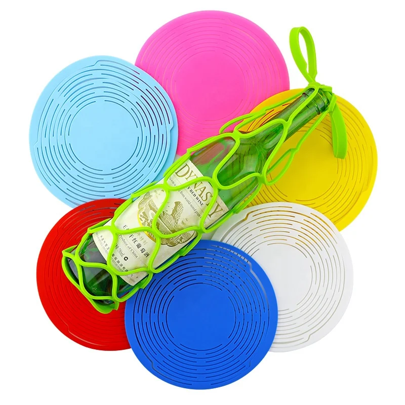Simple soft silicone red wine tea can set net Carry silicone bottle case Multifunctional wine bottle bag