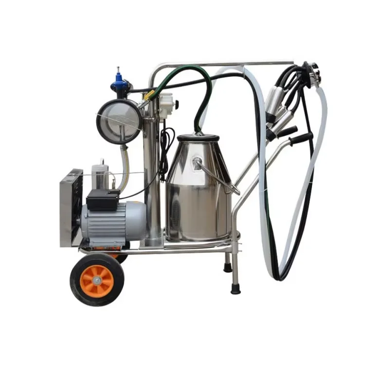 Переносной Электрический доильный аппарат с двойным ковшом компонентами сердечника вакуумного насоса для доения коров на продажу